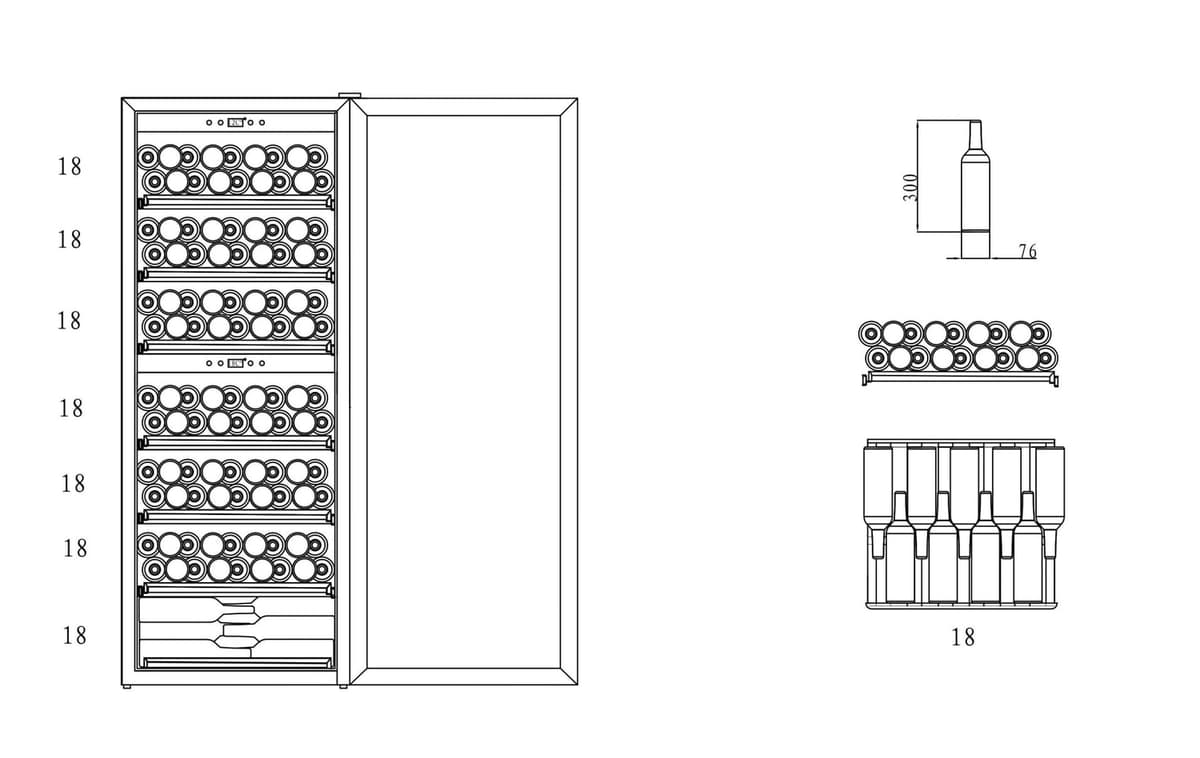 Fritstående vinkøleskab - WineExpert 126 Stainless