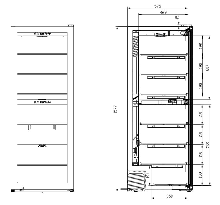 Fritstående vinkøleskab - WineExpert 126 Stainless