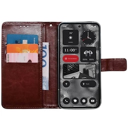 Wallet cover 3-kort Nothing Phone (2) - Brun