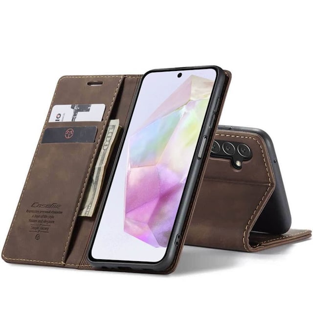 CaseMe FlipCase 013 Samsung Galaxy A35 - Coffee