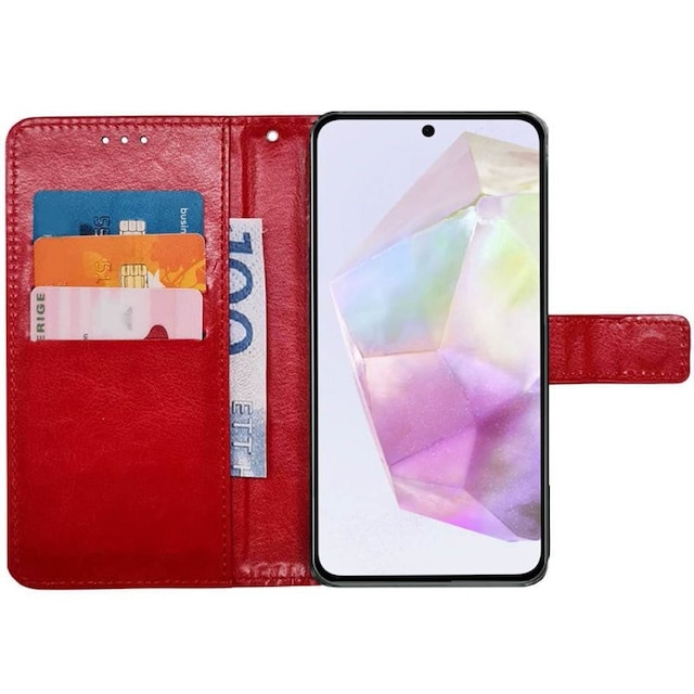 Wallet cover 3-kort Samsung Galaxy A55 - Rød