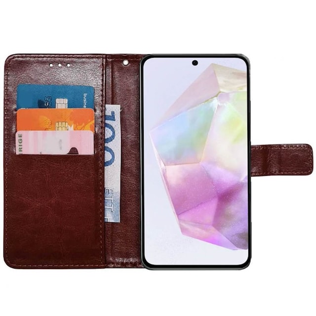 Wallet cover 3-kort Samsung Galaxy A35 - Brun