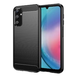 Børstet silikone cover Samsung Galaxy A55 - Sort