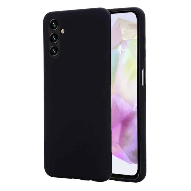 Liquid silikone cover Samsung Galaxy A35 - Sort