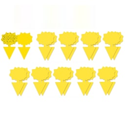 Sticky Trap for Pest med solsikkemønster gul 20-pak