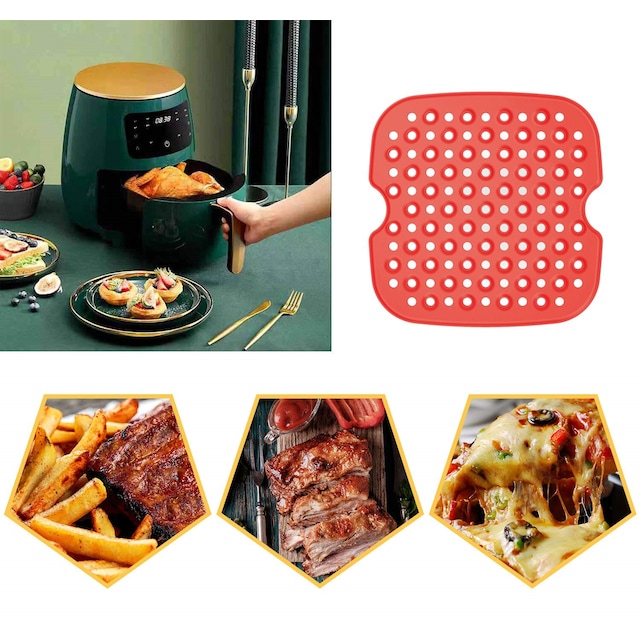 Air Fryer Food silikone Rød 19 cm