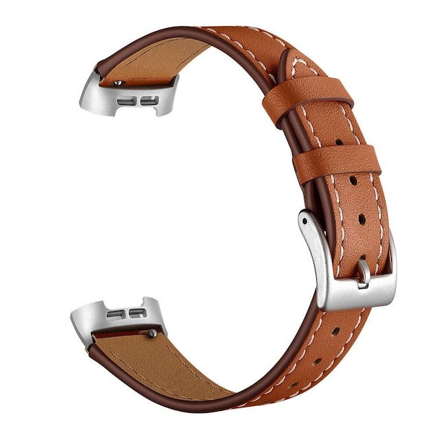 Fitbit Charge 3/4 armbånd læder Brun