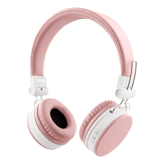 Foldbar on-ear BT headset, 3,5 mm, lyserød