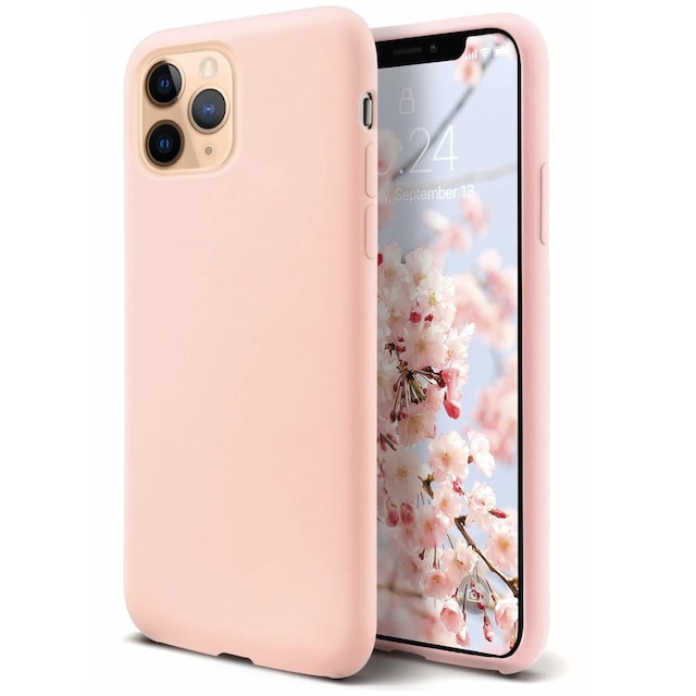 Flydende silikone shell iPhone 11 Pro Max - lyserosa