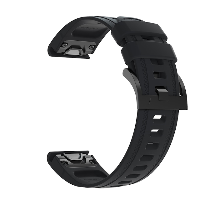 Silikone urrem til Garmin Fenix 7S/Garmin instinct 2s/Garmin Fenix 6S 20mm Sort