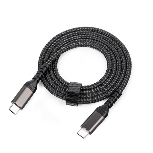 USB-C til USB-C kabel 5A/20V PD 100W Sort 2 m