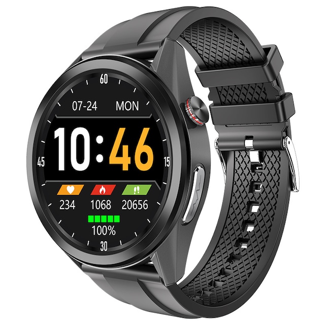 Smartwatch med trænings- og sundhedsovervågning Sort