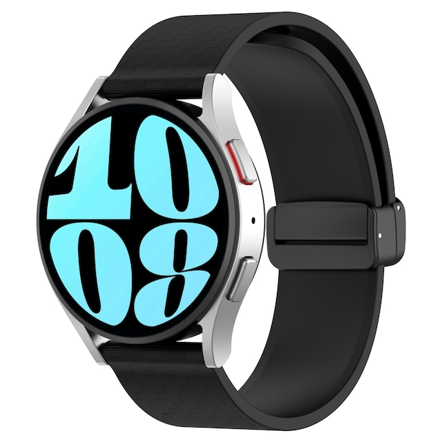 Urrem magnetisk til 20 mm Garmin/Huawei/Samsung Galaxy Watch Silikone Sort