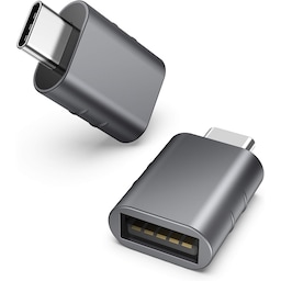 USB 3.2 til USB-C OTG-adapter 10 Gbps Grå