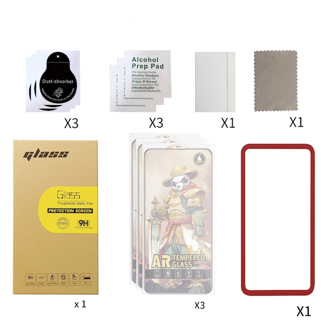 3-pak hærdet glas HD Anti-Fingerprint Screen Film Kit, kompatibel med iPhone Gennemsigtig iPhone 14 Plus
