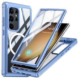 Samsung A55 magnetisk mobiltaske Blå