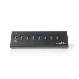 Nedis USB-hub | USB Micro-B Hun | USB-A Hun | 8-Port port(s) | QC3.0 / USB 3.2 Gen 1 | Strømforsyning / USB Drevet | 5 Gbps | 8x USB