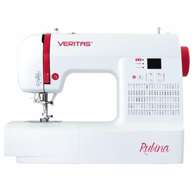 Veritas RUBINA - praktisk symaskine med 100 sting og drop-in spolesystem