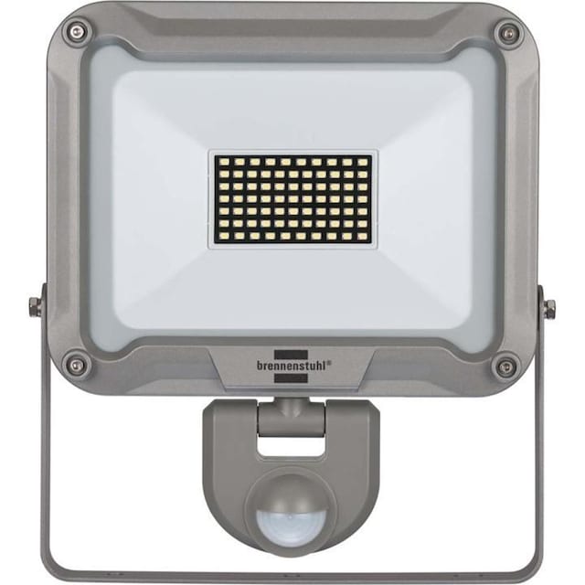brennenstuhl LED spotlight JARO 5050 P (LED udendørs spot til vægmontering, 50Wm, 4400lm, 6500K, IP54, med bevægelsesdetektor, lavet af højkvalitets aluminium)