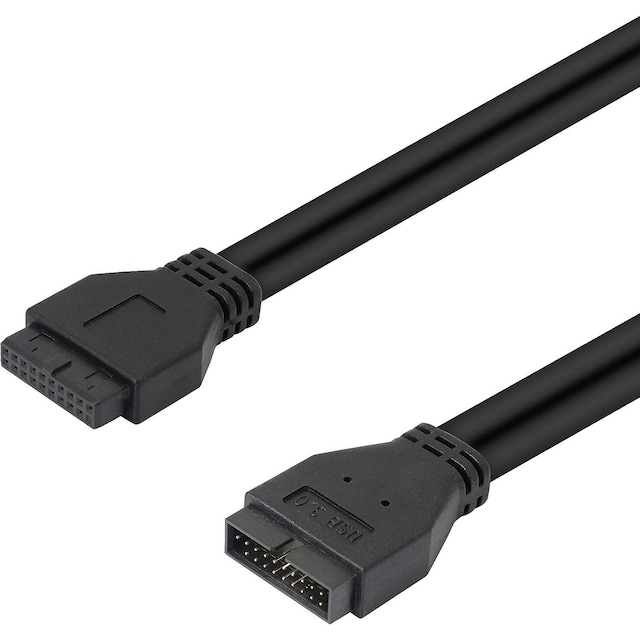 NÖRDIC 20 pin USB header forlængerkabel han til hun 25 cm