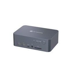 AV Access-dockingstation og KVM-switch 2 til 2 USB-C & DP+HDMI til HDMI, 4K60Hz, 5x USB-A, 1x USB-C PD 60W, 3,5 mm AUX, SD-kortslot og Toslink