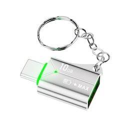 NÖRDIC USB-A OTG hun til USB C hanadapter USB 3.2 Gen 2 10 Gbps, Sølv