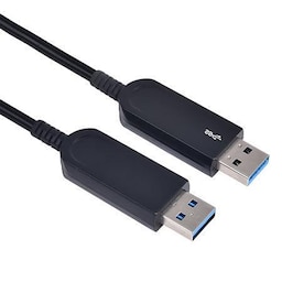 NÖRDIC 10m Aktiv AOC fiberkabel USB 3.1 A til USB3.1 A C 4K 60Hz 21,6Gbps HDCP / EDID / CEC / 3D