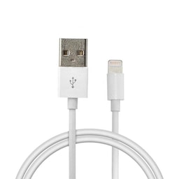NÖRDIC Lightning Cable (ikke MFI) USB A 1M White 5V 2.1A til iPhone og iPad