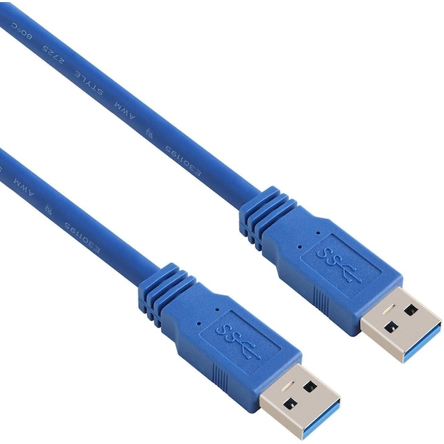 NÖRDIC USB3.1 kabel type A han til type A mandlig 1,8m 5Gbps USB3.0