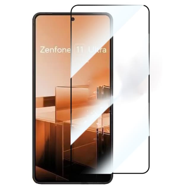 2-PAK SKALO Asus Zenfone 11 Ultra 5G FULL-FIT Hærdet Glas Skærmbeskyttelse - Sort