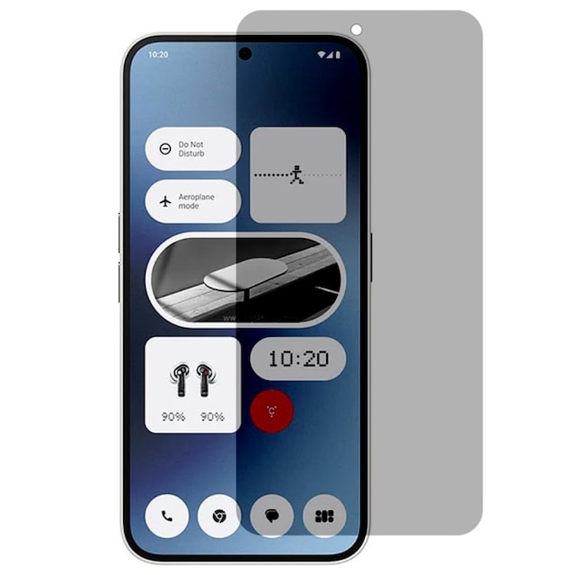 SKALO Nothing Phone (2a) 5G Privacy Hærdet Glas Skærmbeskyttelse - Sort