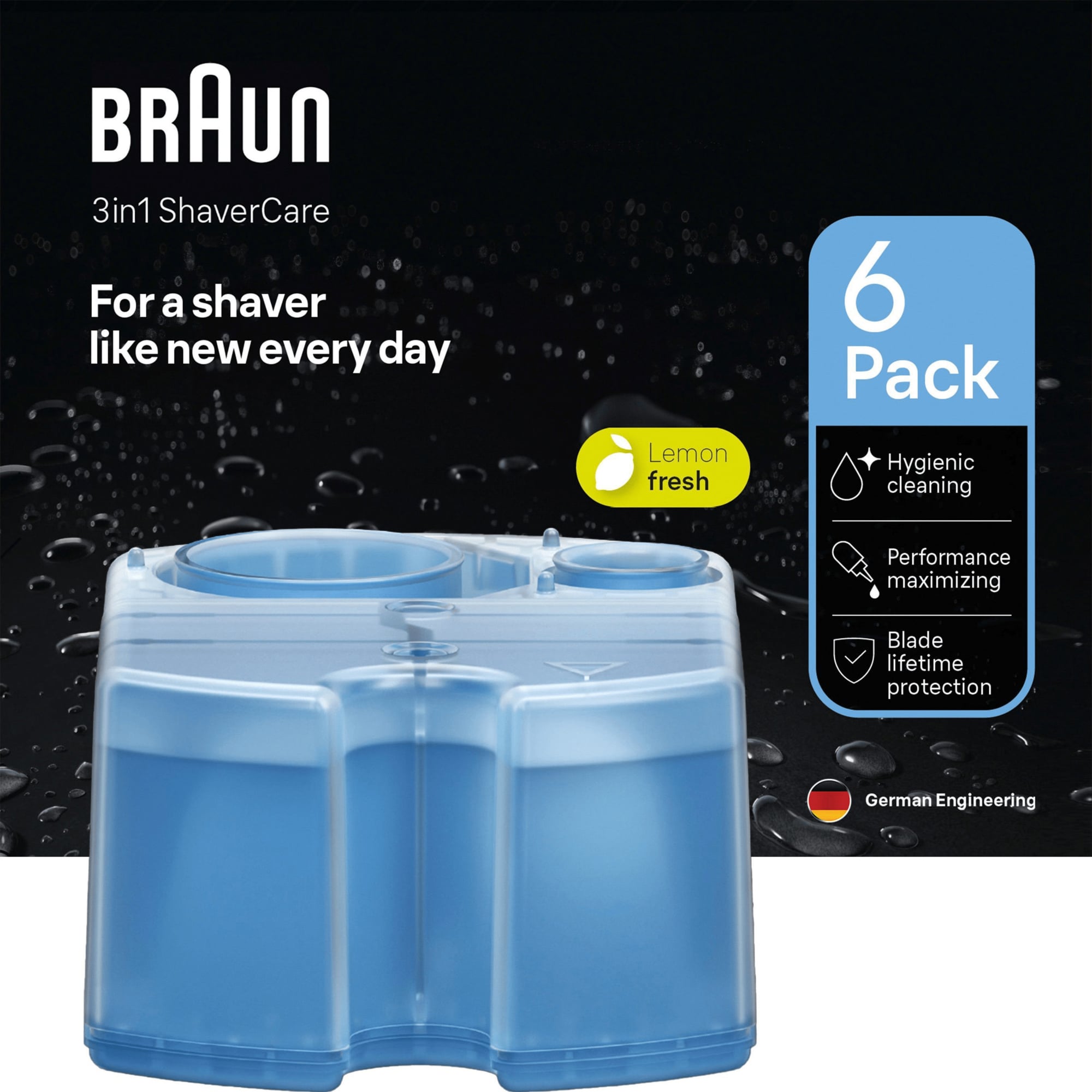 Braun Clean & Charge genopfyldningspatroner 226356 (6-pakke)