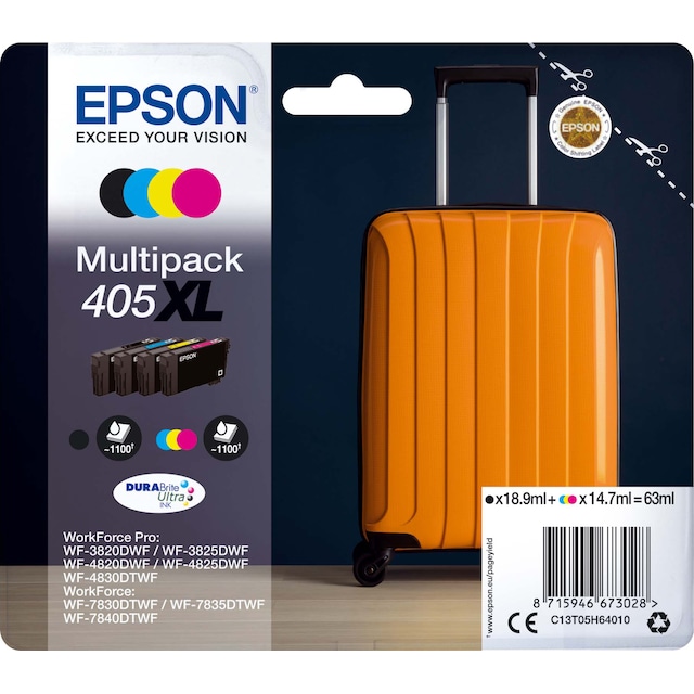 EPSON 405XL blækpatroner multipakke (4 farver)