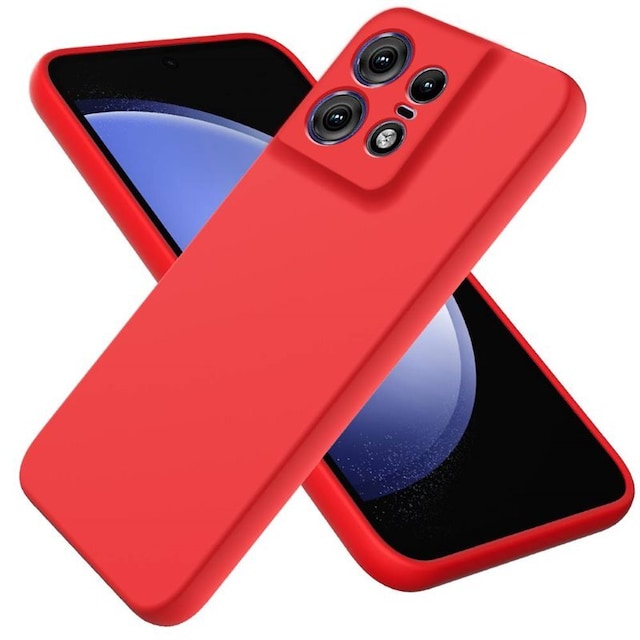 Liquid silikone cover Motorola Edge 50 Pro - Rød