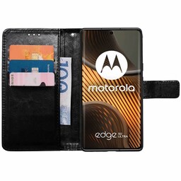 Wallet cover 3-kort Motorola Edge 50 Ultra - Sort