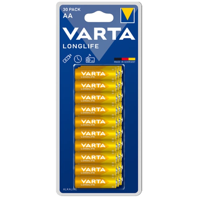 Varta Longlife AA-batterier (30-pak)