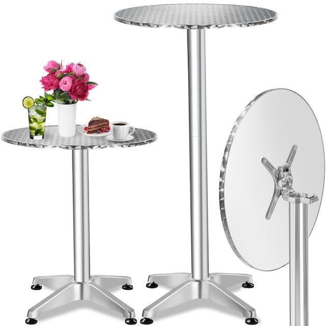 Cafebord i aluminium Ø60cm - 6,5 cm