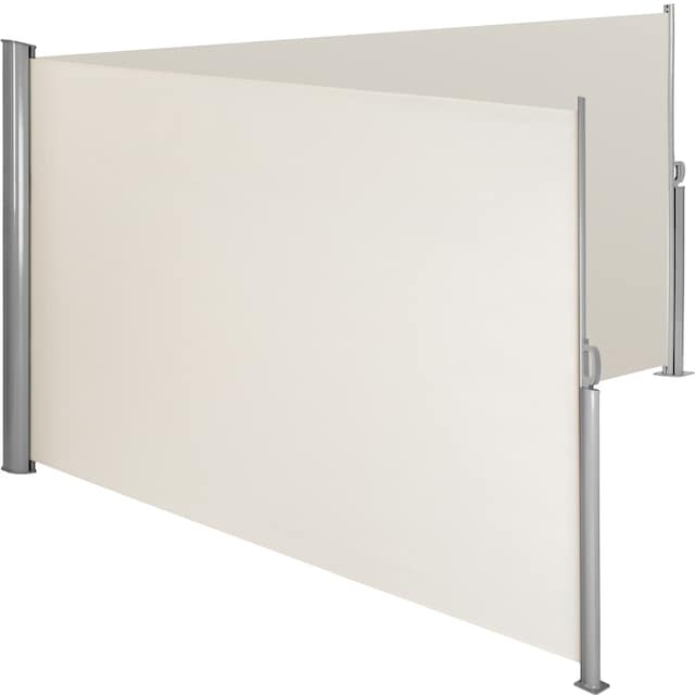 Dobbelt læhegn i aluminium og polyester - 200 x 600 cm,beige