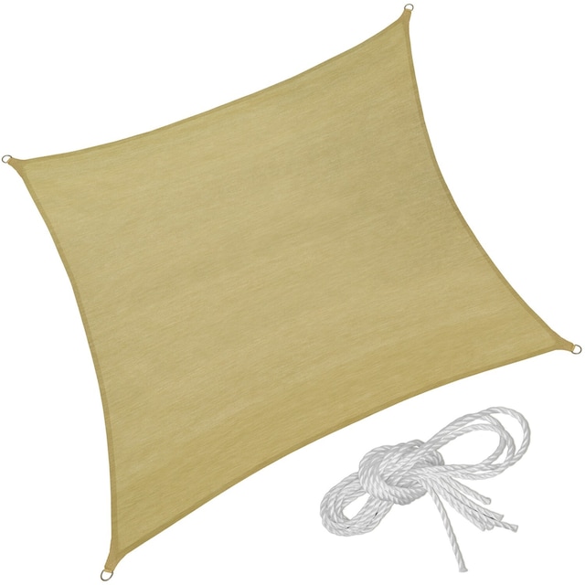 Solsejl firkantet, beige - 540 x 540 cm