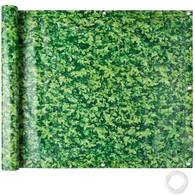 Læsejl til altan, 1. version - grønne blade,75 cm