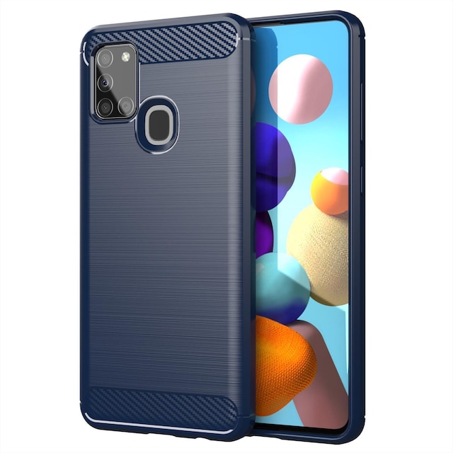 Samsung Galaxy A21s Cover TPU Etui (Blå)