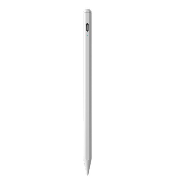 Kapacitiv pen med 3-tilstands batteriindikator Hurtig opladning til iPad Hvid