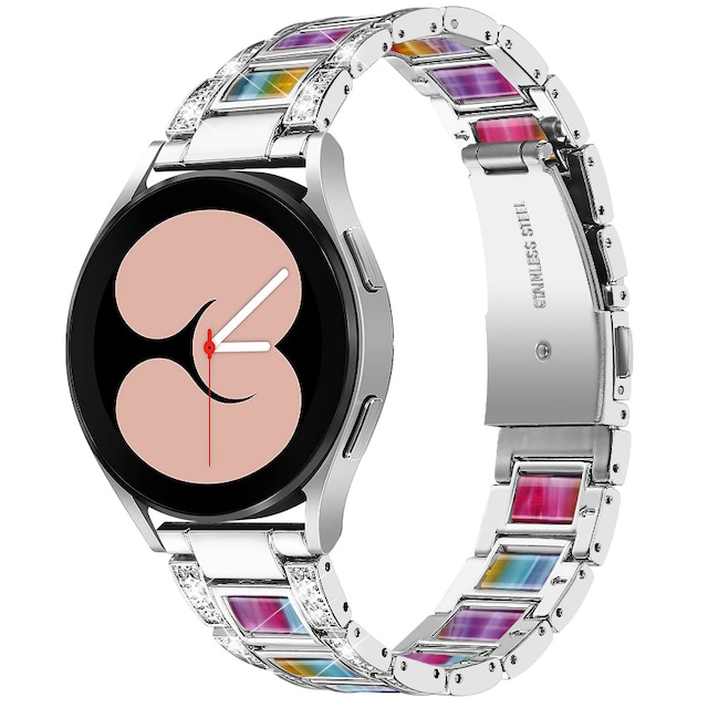 Ur armbånd Sliver+Multicolor Samsung Galaxy Watch 20 mm