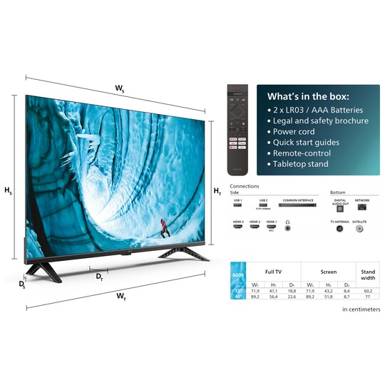 Philips 32" 6000-Series Full-HD LCD TV