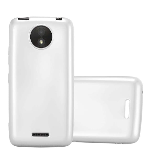 Motorola MOTO C PLUS Cover Etui Case (Sølv)