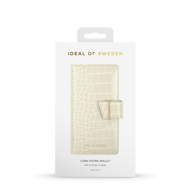 Cora Phone Wallet iPhone 13 Mini Beige Croco