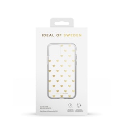 Clear Case iPhone 11/XR Golden Hearts