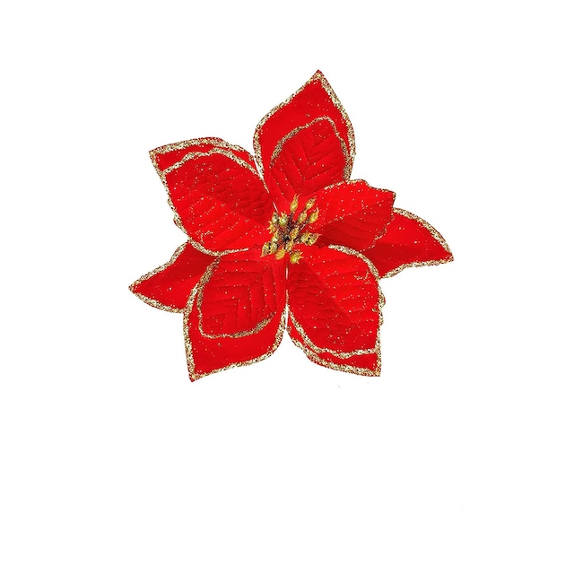 Julestjerner kunstige blomster Julepynt 12-pak Rød