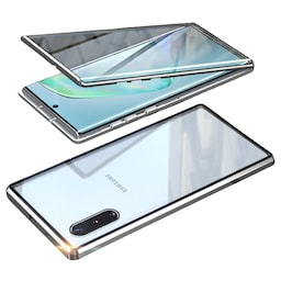 Magnetisk telefoncover, dobbeltsidet high-definition, anti-fingeraftrykscover Sølv Samsung A14