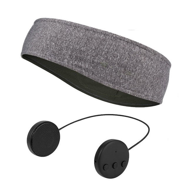 Pandebånd med Bluetooth høretelefoner og mikrofon Grå